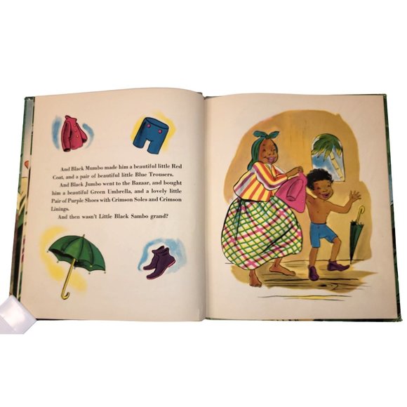 Vintage LITTLE BLACK SAMBO by HELEN BANNERMAN  Illustrated by ROBERT MOORE 1942 - Picture 8 of 16